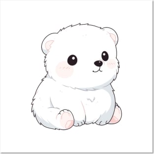 Cute baby polar bear Posters and Art